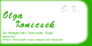 olga konicsek business card